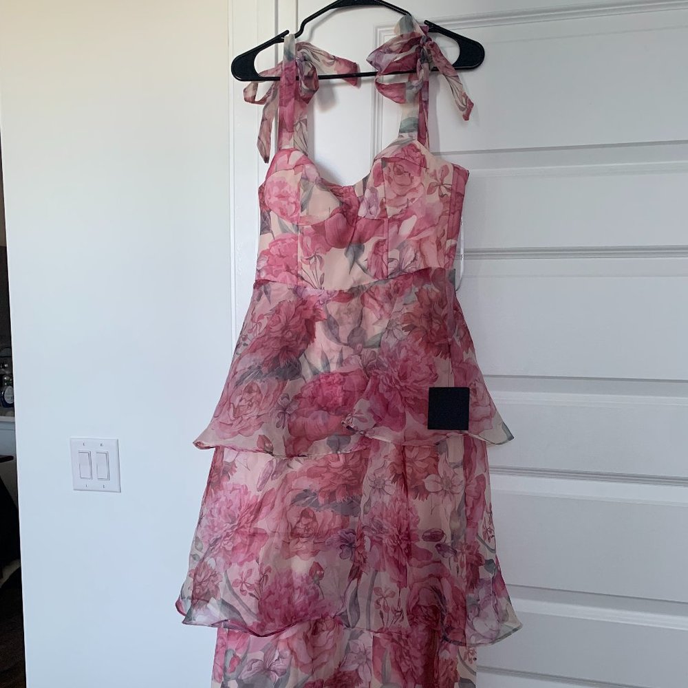 COPY - Lulus Floral Bustier Midi Dress